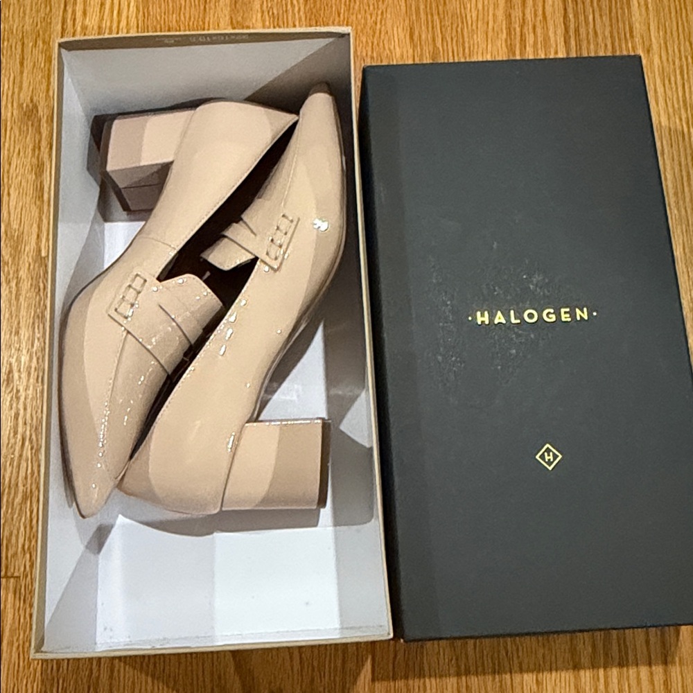 New in Box Halogen Haisabelle Lea Patent Leather Shoes